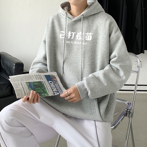 L2429P48秋卫衣2022秋新款港风ins连帽套头印花卫衣外套学生男女,白色流浪包怎么搭配图片