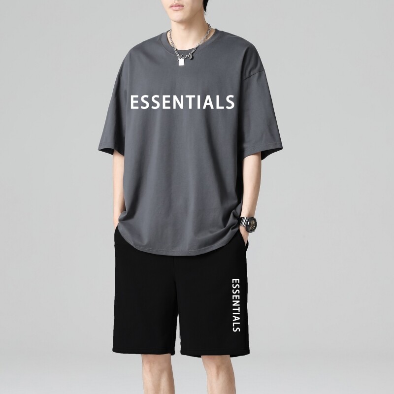TZ3883薄款潮牌短裤休闲运动套装轻奢时尚感男士短袖t恤男夏季,男装休闲套装,星座510A-1
