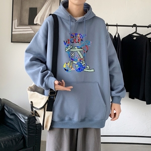 L2613P48秋装2022新款潮趣印花学生潮流男女情侣连帽卫衣,红色裙子搭配什么样的鞋子好看图片图片