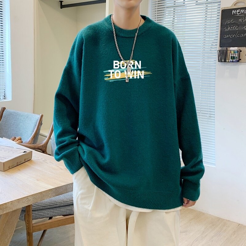MD2700P55潮流秋冬圆领套头针织衫开衫男女情侣休闲慵懒风毛衣,男装针织衫/毛衣,星座510A-1