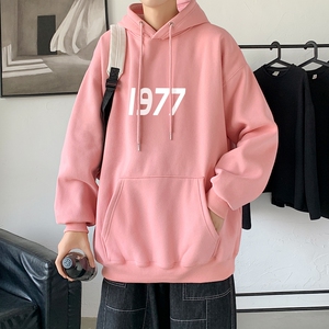 LD5670P38个性印花抽绳连帽卫衣2023秋季新款男百搭宽松设计感男图片