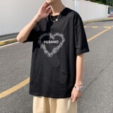 T3326P25克莱因蓝T男港风T恤落肩款宽松T恤仓库一件起正常配送中，男装T恤，星座510A-1