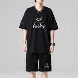 TZ3518男士短袖t恤男夏季薄款潮牌短裤休闲运动套装轻奢时尚感，男装休闲套装，星座510A-1