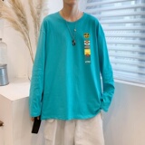 C2858P30男士长袖t恤春季潮牌薄款宽松潮流秋装卫衣服秋衣打底衫，男装T恤，星座510A-1