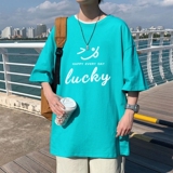 T3327P25男港风T恤落肩款宽松T恤克莱因蓝T仓库一件起正常配送中，男装T恤，星座510A-1