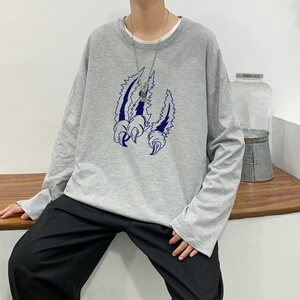 C2896P30男长袖t恤潮21夏季新款潮流男士短袖T恤宽松半袖体恤衫图片