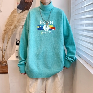 MG2701P65秋冬季潮流百搭高领毛衣男内搭打底衫潮牌ins纯色针织衫图片