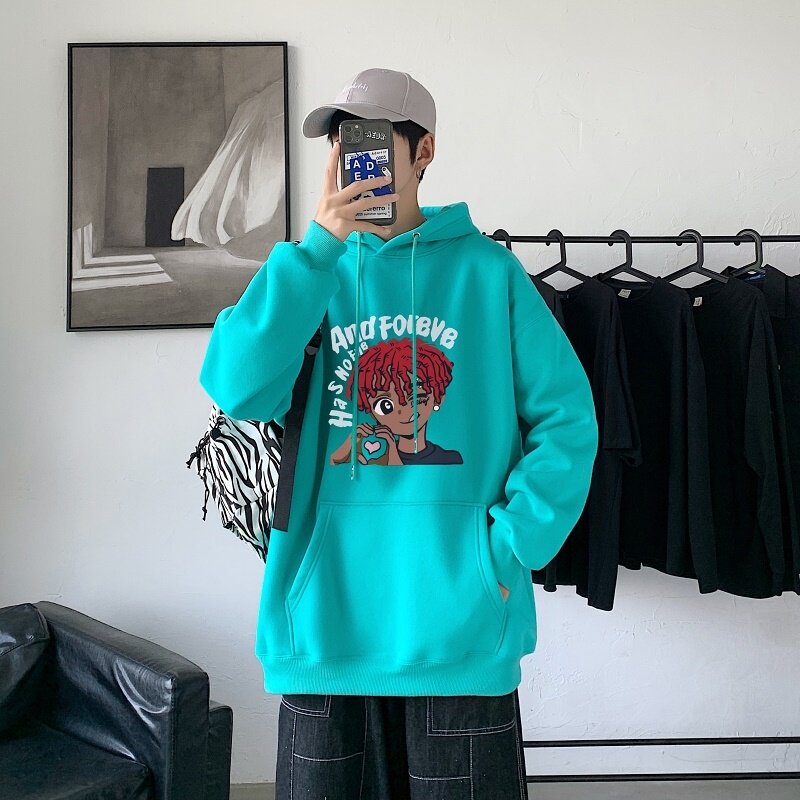 LD5675P38oversize小众高街男潮ins春秋季男生衣服美式重磅卫衣男,男装卫衣,星座510A-1