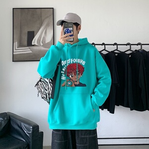 LD5675P38oversize小众高街男潮ins春秋季男生衣服美式重磅卫衣男图片