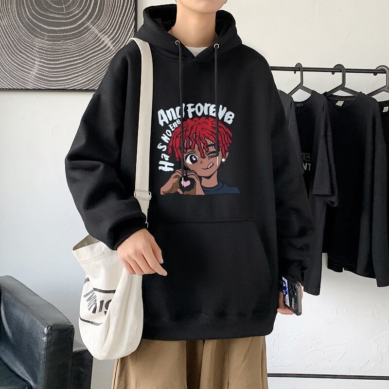 LD5675P38ins春秋季男生衣服美式重磅卫衣男oversize小众高街男潮,男装卫衣,星座510A-1