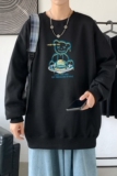 Y2476P38秋季新款港风印花圆领卫衣男潮宽松帅气百搭休闲外套，男装卫衣，星座510A-1