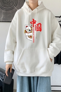 L2415P48秋外套学生男女卫衣2022秋新款港风ins连帽套头印花卫衣图片