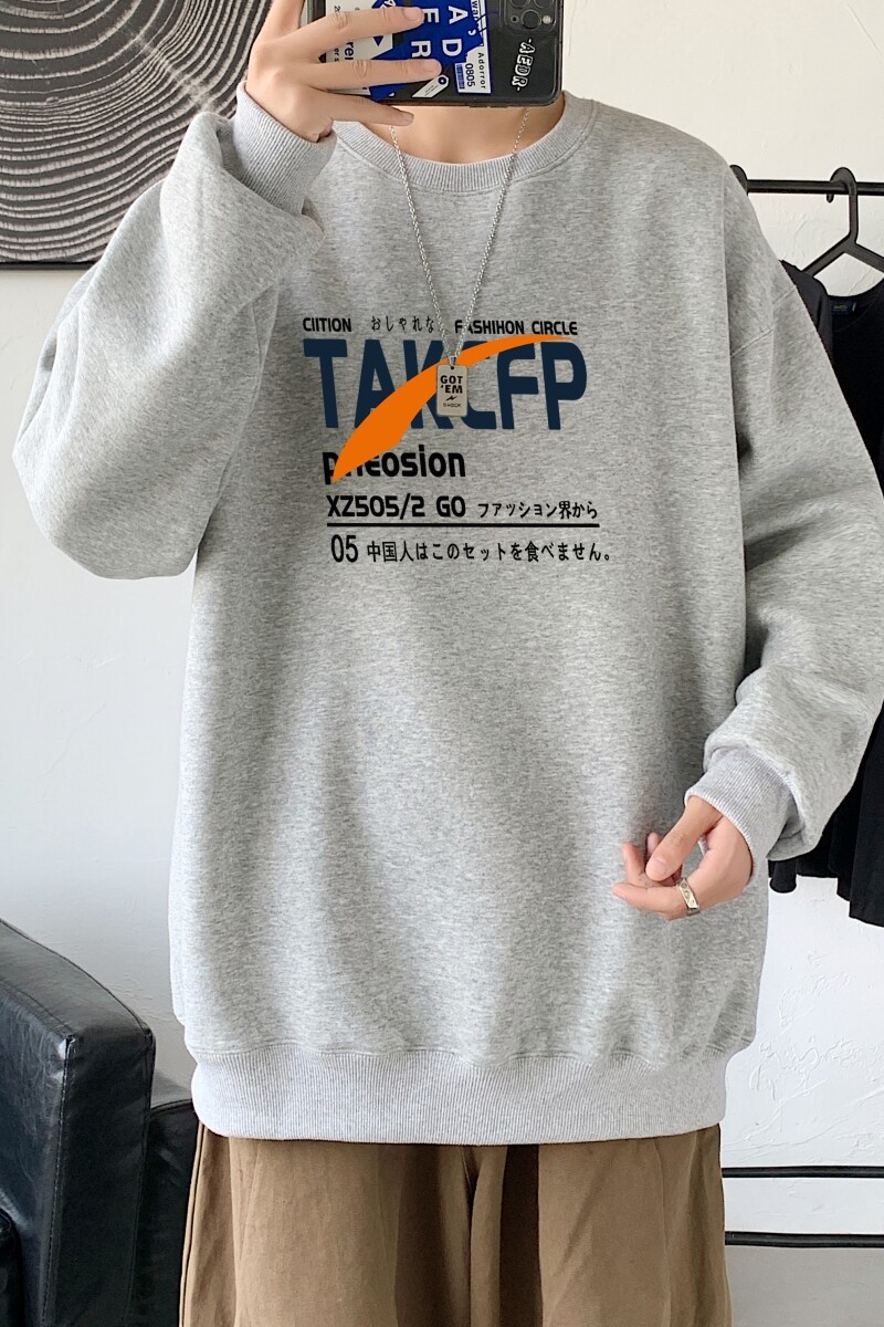 Y2466P38主推时尚圆领宽松上衣2022秋季ins潮男士潮趣印花卫衣,男装卫衣,星座510A-1