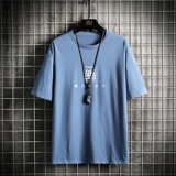 T2298P25网格挂拍短袖t恤男ins潮牌小众宽松夏季半袖衣服原宿港风，男装T恤，星座510A-1