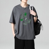 TZ3510男夏季薄款潮牌短裤休闲运动套装轻奢时尚感男士短袖t恤，男装休闲套装，星座510A-1