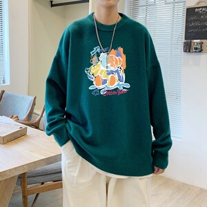 MD2704P55毛衣男韩版潮流宽松bf慵懒圆领秋男士针织衫打底线衣服图片