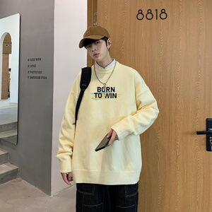 MD2700P55男秋季韩版潮流ins港风针织衣服秋冬潮牌宽松慵懒风外套图片