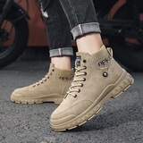 X2500P42马丁靴男秋季新款高帮工装靴男潮靴潮流休闲鞋子男沙漠靴，男鞋马丁靴，星座510A-1