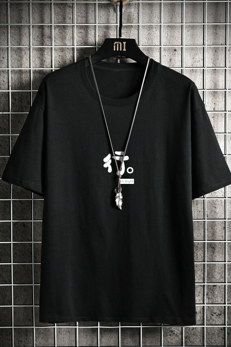 T2285P25网格挂拍短袖t恤男ins潮牌小众宽松夏季半袖衣服原宿港风,男装T恤,星座510A-1
