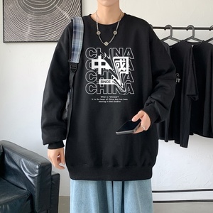 Y2754 P38秋季男士bf宽松卫衣港风卫衣新款圆领韩版潮流衣服图片