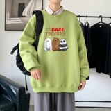 Y2833P38主推2023秋季ins潮男潮趣印花卫衣时尚圆领宽松上衣，男装卫衣，星座510A-1