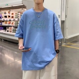 T3412P25短袖宽松大码美式高街印花纯棉T恤已爆夏季新款港风潮牌，男装T恤，星座510A-1