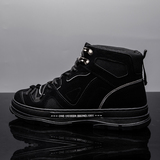 1133P55秋冬季潮流男新款高帮英伦风休闲男士工装鞋男靴子马丁靴，男鞋马丁靴，星座614-1