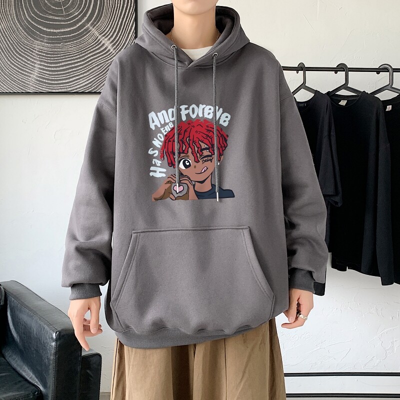 LD5675P38春秋季男生衣服美式重磅卫衣男oversize小众高街男潮ins图片