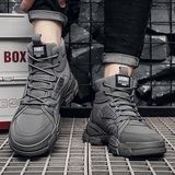 X2520P42秋季新款高帮马丁靴英伦风中帮百搭工装沙漠潮鞋潮流男靴，男鞋马丁靴，星座614-1