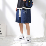 DN3808阳光景牛仔短裤男宽松休闲韩版日系港风潮牌工装短裤男，男装牛仔裤，星座510A-1