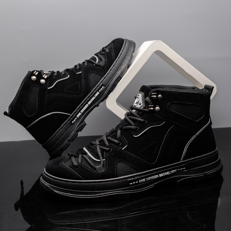 1133P55秋冬季潮流男新款高帮英伦风休闲男士工装鞋男靴子马丁靴，男鞋马丁靴，星座614-1