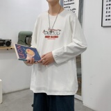 C2617P30长袖t恤男士纯棉潮牌宽松春秋季港风ins潮流内搭打底衫，男装T恤，星座510A-1