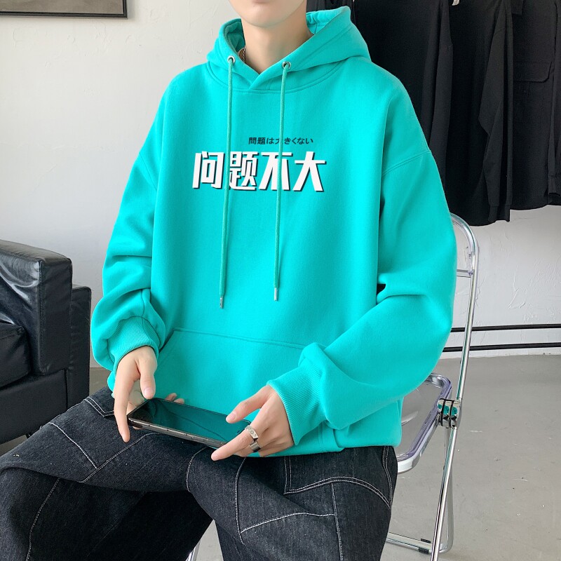 L2465P48延续潮流元素潮趣文字问题不大印花常规款连帽卫衣男图片