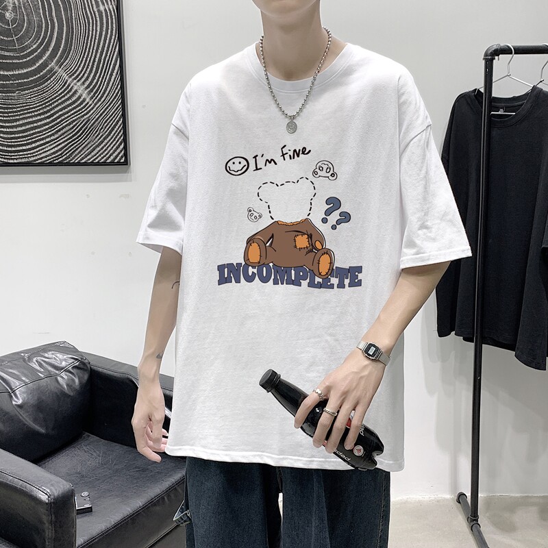 2021港风夏季宽松男女情侣短袖T恤XZ1102-1-T1708-P25,男装T恤,星座510A-1