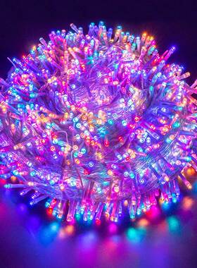 小彩灯闪灯串灯满天星圣诞氛围灯带户外装饰闪光灯七彩led太阳能