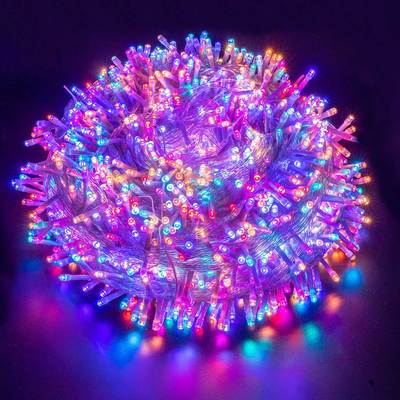 小彩灯闪灯串灯满天星圣诞氛围灯带户外装饰闪光灯七彩led太阳能