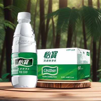 怡宝饮用水纯净水非矿泉水350ml*12瓶/24瓶 小瓶便携整箱装