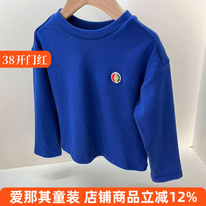 6021韩单男女童长袖卫衣春秋冬季德绒高弹打底衫上衣100-140cm