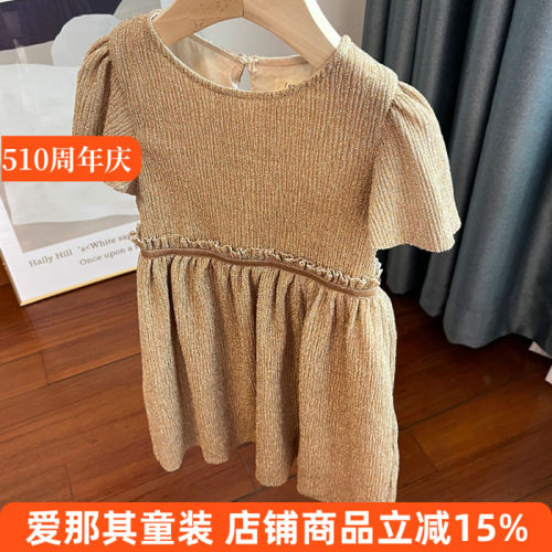 6310女童短袖连衣裙夏季纱裙纯棉内衬98-152cm