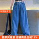 春秋纯棉牛仔裤 休闲阔版 直筒裤 6111男女童长裤 中大童120 160cm