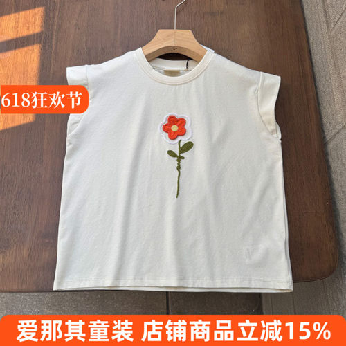 女童无袖T恤衫夏季薄款背心上衣