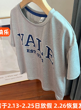 225男女童短袖T恤衫H家夏季薄款速干运动上衣122-152cm