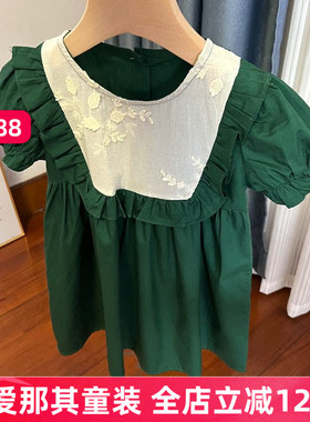 6123女童短袖连衣裙夏季棉布裙子100-140cm