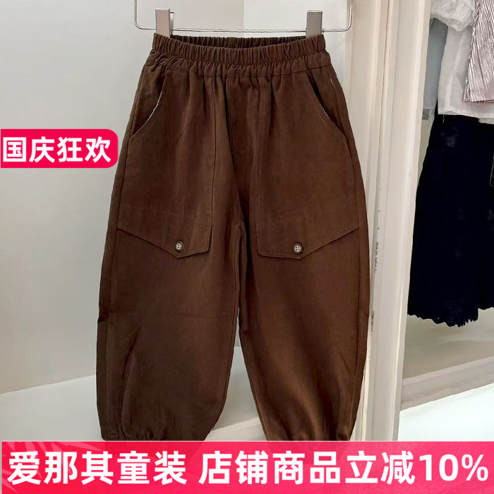 男女童长裤春秋棉布休闲裤