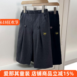 620国内砖女童秋冬呢料裤子休闲裤七分裤保暖裤 110-160cm 特价