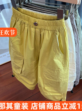 630男女童中裤春夏薄款棉布休闲裤七分裤120-160cm