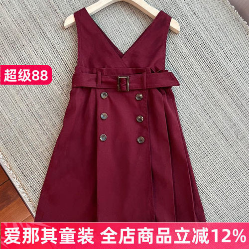 6021外贸女童连衣裙春秋冬季背心裙气质裙子 110-150cm特价！