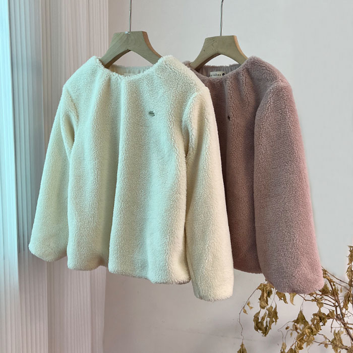 6041日单BR女童长袖卫衣秋冬毛毛上衣