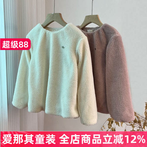 6310日单BR女童长袖卫衣秋冬毛毛上衣