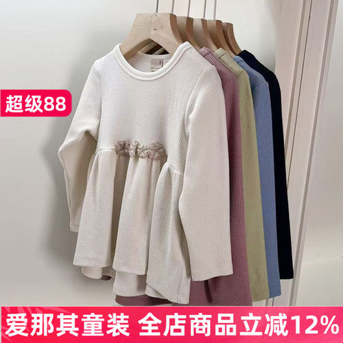6012日单PET* 女童长袖T恤衫春秋娃娃衫上衣外套 100-140cm